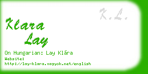 klara lay business card